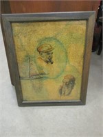 VINTAGE NAUTICAL PICTURE FRAMED UNDER GLASS