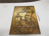 VINTAGE NAUTICAL COPPER ON BOARD SHIP PICTURE