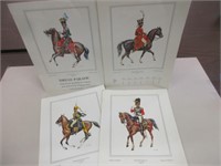 SET OF 9 MILITARY PRINTS FROM 1974 CALENDAR