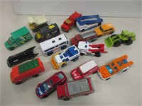 17 TOY VEHICLES MATCHBOX & MORE