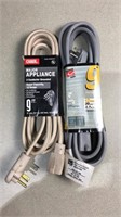Two 12ga. 9ft. appliance cords