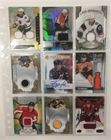 9 NHL Patch & Autograph Cards