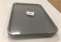 6 New Grey Plastic Food Trays