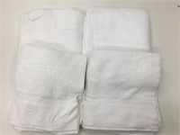 4 New Standard Textile White Bath Towels