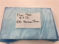 100 New Flair Pak Vacuum Pouches 8x12"
