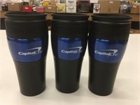 3 Capital One Travel Mugs