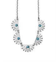 Lia Sophia Brand Turquoise Super Fan Necklace