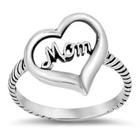 Meaningful Reminder Mom Heart Ring
