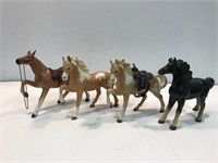 Porcelain horse figurines 5 to 6” tall