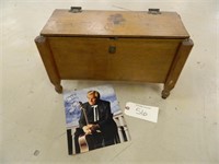 Wooden Hinged Lid box w/ George Jones photo