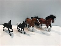 Plastic horses.