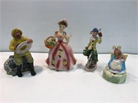 Porcelain figurines. 5 to 8” tall