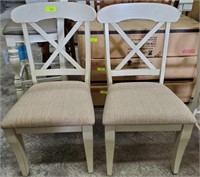 PAIR OF UPHOLSTERED SEAT CHAIRS