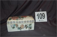 Porcelain Trinket Box 8.5x4.5"