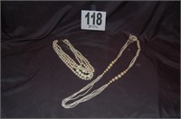 Costume Jewelry Pearly Necklaces