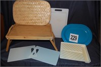 Assorted Trays, Cutting boards, and 1 Bacon Tray