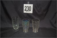1 Whitehall Glass and 2 Drinking Glasses
