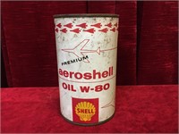 Shell Premium Aeroshell W-80 Oil Can
