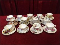 13 Tea Cup & Saucer Sets