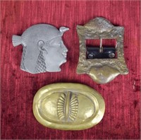 Grouping of 3 Belt Buckles