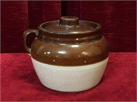 Vintage 1qt Stoneware Bean Pot