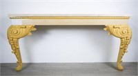 Ornately Carved Wall Mounted Console Table