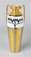Pickard Art Nouveau Painted Porcelain Vase Signed