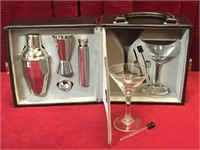 Stainless Steel Martini Travel Case - New