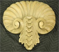 Ornately Carved Wood Hanging Shell