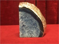 Blue Agate Geode Paperweight
