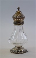 J.E. Caldwell and Co. Glass and Sterling Muffineer