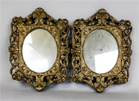 Pair of Carved Gilt Wood Mirrors