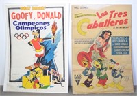 2 1940s Walt Disney Movie Posters
