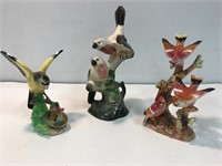 Birds. Porcelain. 6 and 8” tall
