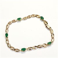 $1500 10K  Emerald(0.8ct) Bracelet