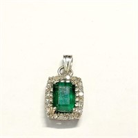 $2500 14K  Natural Emerald(1.9ct) Diamond(0.35ct)