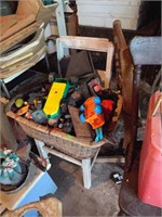 Vintage Toy Lot and Chair