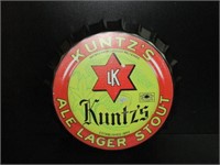 Kuntz's Ale Lager Stout Bottle Cap Sign