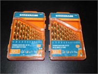 2 New 13 PC Starkmann Titanium Drill Bit Sets