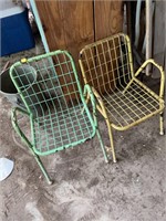 2 Childs Vintage Wire Chairs