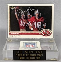 Autographed 1991 Joe Montana Football Card