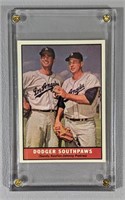 1961 Topps Dodger Southpaws Baseball Card #207