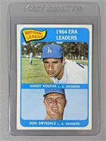 1965 Topps N.L. ERA Leaders Baseball Card #8