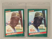 Two 1986 Donruss Barry Bonds Rookie Cards