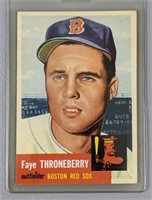 1953 Topps Faye Throneberry Baseball Card #49
