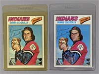 Two 1977 Topps Dennis Eckersley Baseball Cards