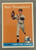 1958 Topps Marv Throneberry Baseball Card #175