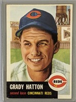 1953 Topps Grady Hatton Baseball Card #45