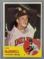 1963 Topps Sam McDowell Baseball Card #317