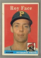 1958 Topps Roy Face Baseball Card #74